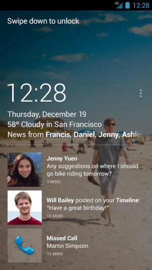 Facebook Home screenshot from Google Play.