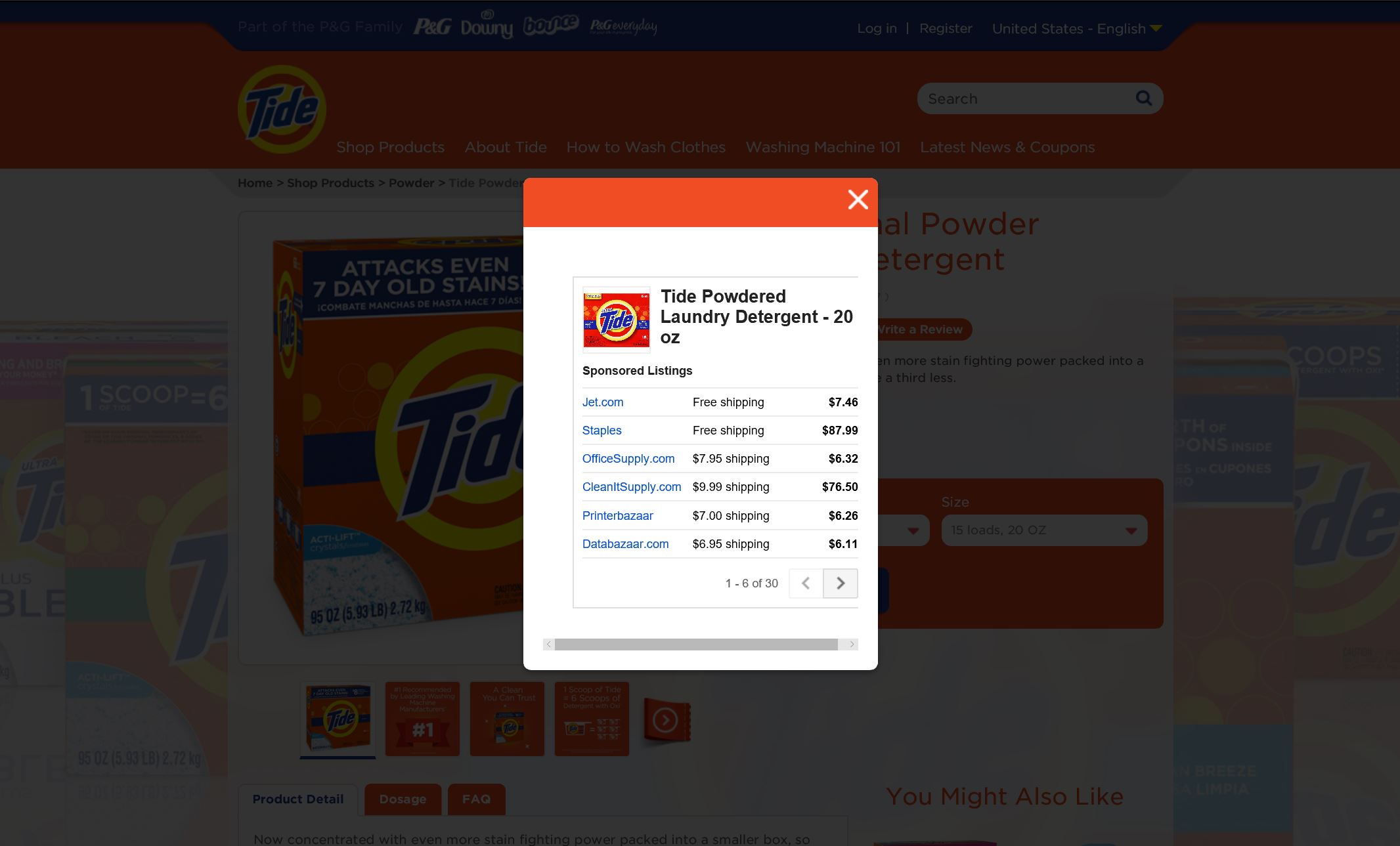 Tide.com buy now option