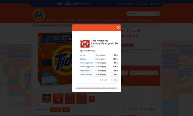 Tide.com buy now option